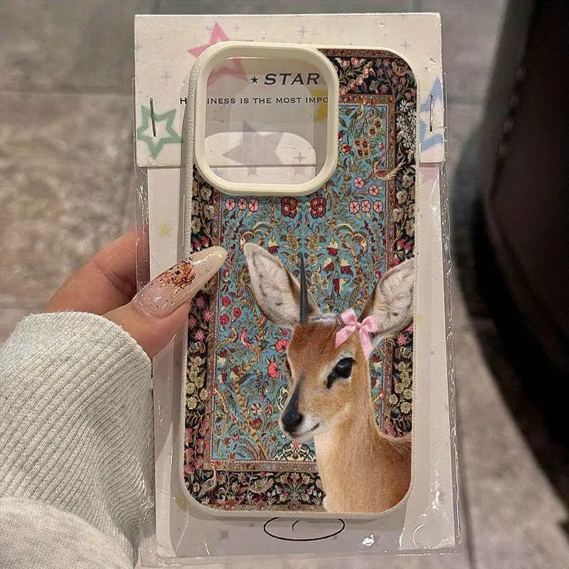 Phone Cases Xiaomi 15 - Vintage Herten Lichee Siliconen Patroon Telefoon