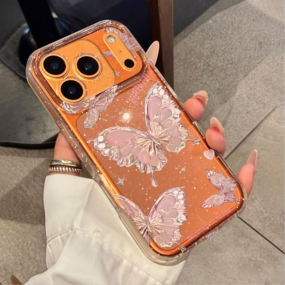 Roze vlinder transparante glit - Phone Cases Xr Iphone recensie en prijs